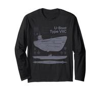 U-Boot Tipo VIIC schematico Dettagliato U-Boat Submarine Maglia a Manica