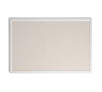 U Brands Bacheca in lino con cornice bianca, forniture per ufficio, naturale, 50,8 x 76,2 cm