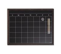 U Brands Lavagna magnetica per gessetti, 51 x 41 cm, cornice rustica in legno, lavagna con calendario, matite per gesso e magnete