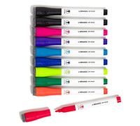U Brands Pennarelli cancellabili a secco a basso odore con gomme, set di 10, colori assortiti, punta media (2 mm)
