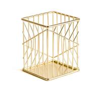 U Brands Portamatite in metallo, accessorio da tavolo, collezione Vena, oro