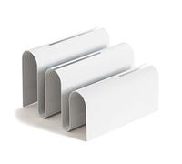 U Brands Raccoglitore per lettere in metallo, accessorio da scrivania, collezione Arc, grigio