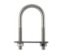 U bulloni, Bullone a U M10 M12 in acciaio inossidabile con clip a U con dado deflettore, fibbia combinata, morsetto for tubi a vite a forma di U, morsetto da 2 pollici(M10x38x69mm 1set)