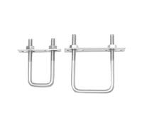 U bulloni, Bullone a U M6810 HW20-200mm 304 in acciaio inossidabile Vite a U Morsetto quadrato Morsetto for tubo quadrato Bullone ad angolo retto con deflettore(M10x100x200mm 1set)