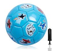 U&C Planet Pallone da Calcio Taglia 2 per Bambini con Pompa e Rete | Impermeabile, Facile da Pulire, Per Interno/Esterno, Favorisce il Movimento, Regalo per Ragazzi e Ragazze