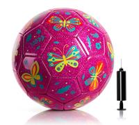 U&C Planet Pallone da Calcio Taglia 2 per Bambini con Pompa e Rete | Impermeabile, Facile da Pulire, Per Interno/Esterno, Favorisce il Movimento, Regalo per Ragazzi e Ragazze