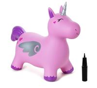 U&C Planet Unicorno Gonfiabile Cavalcabile per Bambini 1-6 Anni da Esterno