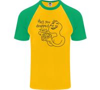 U Dropped Your Brain Maglietta Da Baseball S/S Sarcastica Per Uomini Stupida