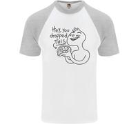 U Dropped Your Brain Maglietta Da Baseball S/S Sarcastica Per Uomini Stupida