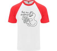U Dropped Your Brain Maglietta Da Baseball S/S Sarcastica Per Uomini Stupida