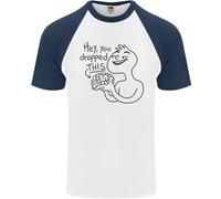 U Dropped Your Brain Maglietta Da Baseball S/S Sarcastica Per Uomini Stupida