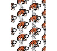 U-E School Logo Notebook: Tiger themed repeat design/ for Students/Parents/ Teachers 6 x 9 120 pages/Glossy Cover Design