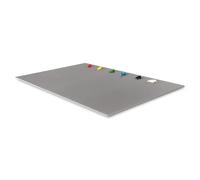 U.Go Anywhere Tempered Glass Palette, Large measures 9 x 13.5 inches, Neutral Gray backing (00144)