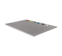 U.Go Anywhere Tempered Glass Palette, Large measures 9 x 13.5 inches, Neutral Gray backing (00144)