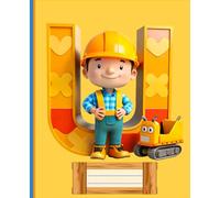 *U* HOME BUILDER LETTER MONOGRAM COMPOSITION NOTEBOOK Diary Journal Cute Whimsical Real Estate Construction Building Contractor Figurine Doll Art: ... Son Kid Child GIFT Pre School Kindergarten