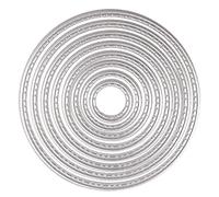 U-horizon Fustelle di taglio in metallo per scrapbooking, album di foto, carta, carta decorativa, regalo (cerchio)