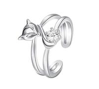 U/K PULABO 1 anello da donna elegante Cute Fox regolabile anello aperto matrimonio pollice anello anello anello anello anello anello anello anello anello anello robusto ed economico durevole