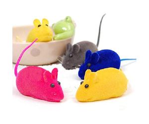 U-K PULABO DurableSimpatici topi finti Gatto Giocattoli Topolino Squeak Rumore Ratto Gioco Giocattolo per cani Gatti Cani Molto pratico e popolare
