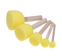 U-K WYLE Sponge Painting Brush Round Wood Handle Five Peeces, Acrylic