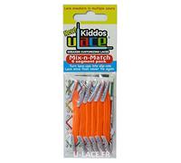 U-Lace Kiddos - Lacci per le scarpe elastici per bambini da 3 a 7 anni. Attenzione: ne servono almeno 2 bustine per un paio di scarpe.Contate gli occhielli., Arancione (NEON ORANGE - Orange Fluo), Taglia unica
