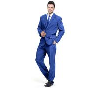 U LOOK UGLY TODAY - Completo da uomo, per Natale ed eventi, alla moda, taglio normale, in tinta unita, blu navy, XL