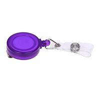 U-M Porta badge retrattile per skipass con clip viola.