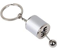 U-M - Portachiavi in lega metallica a tema Fast & Furious 9, ciondolo a forma di cambio manuale, accessorio per auto, colore argento