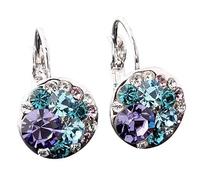 U-M PULABO - Orecchini da donna in zirconia cubica con chiusura a monachella e cristalli