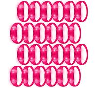 U-MOJOK Confezione da 24 braccialetti luminosi che si illuminano al buio, con controllo della musica, per rave, giochi, carnevale, concerti, eventi notturni, martedì grasso, bomboniere (rosa)