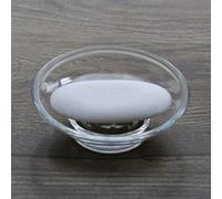 U/N 2 portasapone di ricambio in vetro per accessori da bagno, supporto universale (trasparente)