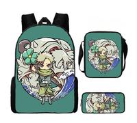 (U)Naruto Set Zaino Bambini Con Astuccio Matite E Versatile Per Gite Scuola Giorno