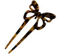 U Pins for Hair Bun with 2-Prong Design, Vintage Acetate U-Shaped Fork, Elegant Bun Hair Sticks and Updo Clips, French Twist Pin for Women with Thicker