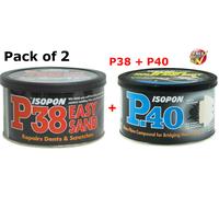 U-Pol David's Isopon P38 & P40 Corpo Filler Composto Auto Kit Riparazione /