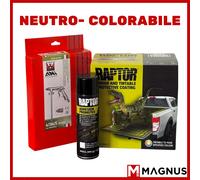 U-Pol Raptor Kit Vernice COLORABILE 4L+ Pistola + U-POL primer GRIP Universale