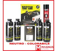 U-Pol Raptor Kit Vernice COLORABILE 4L + UPOL primer ACID#8