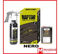 U-Pol Raptor Kit Vernice Protettiva bedliner 1L+ Pistola - NERO