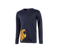 U-Power Alien, T-Shirt 100% Cotone, Maniche Lunghe, vestibilità Slim, Colletto a Costine Confortevole, con Stampa Serigrafica 'Testa di Leone'