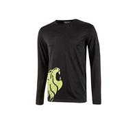 U-Power Alien, T-Shirt 100% Cotone, Maniche Lunghe, vestibilità Slim, Colletto a Costine Confortevole, con Stampa Serigrafica 'Testa di Leone'