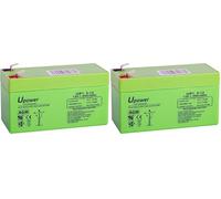 U-Power - Batería piombo AGM Sigillata 1.3Ah 12V - Faston F1 4.8mm (Confezione da 2)