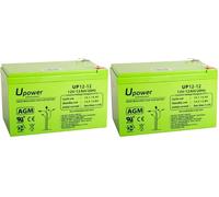 U-Power - Batería piombo AGM Sigillata 12Ah 12V - Faston F2 6.3mm (Confezione da 2)
