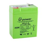U-Power - Batería piombo AGM Sigillata 4.5Ah 6V - Faston F1 4.8mm