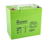 U-Power - Batería piombo AGM Sigillata 55Ah 12V - Terminale a vite metrico M6