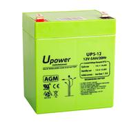 U Power Batería piombo AGM Sigillata 5Ah 12V Faston F2 6.3mm