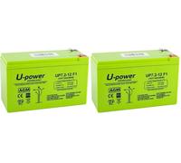 U-Power - Batería piombo AGM Sigillata 7.2Ah 12V - Faston F1 4.8mm (Confezione da 2)