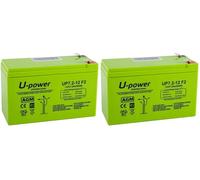 U-Power - Batería piombo AGM Sigillata 7.2Ah 12V - Faston F2 6.3mm (Confezione da 2)