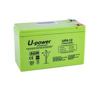 U Power Batería piombo AGM Sigillata 9Ah 12V Faston F2 6.3mm