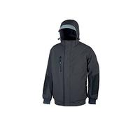 U-Power BLAZE, Giacca Softshell Imbottita, con Cappuccio Staccabile, Tessuto Traspirante, Antivento, Idrorepellente, Zip Intera, Multitasche (BLAZE Grey_M)