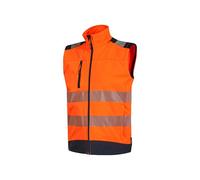 U-Power DANY, Gilet, Giubbotto Smanicato, in Tessuto Softshell, Full Zip, Resistente all'Acqua, Comodo Abbigliamento da Lavoro, con Tasca Portacellulare, con Zip (ORANGE FLUO_XL)