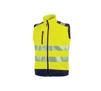 U-Power DANY, Gilet, Giubbotto Smanicato, in Tessuto Softshell, Full Zip, Resistente all'Acqua, Comodo Abbigliamento da Lavoro, con Tasca Portacellulare, con Zip (YELLOW FLUO_4XL)