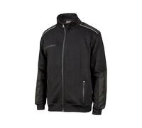U-POWER DON'T WORRY... BE HAPPY! Felpa Full Zip Garzata Snug Black Carbon